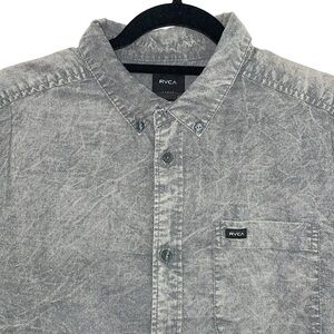RVCA Men’s Short Sleeve Button Up Shirt Size Large